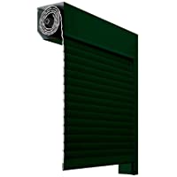 Kit Completo de Persiana de aluminio de 45º con motor y pulsador de pared (1000X1000MM- VERDE)